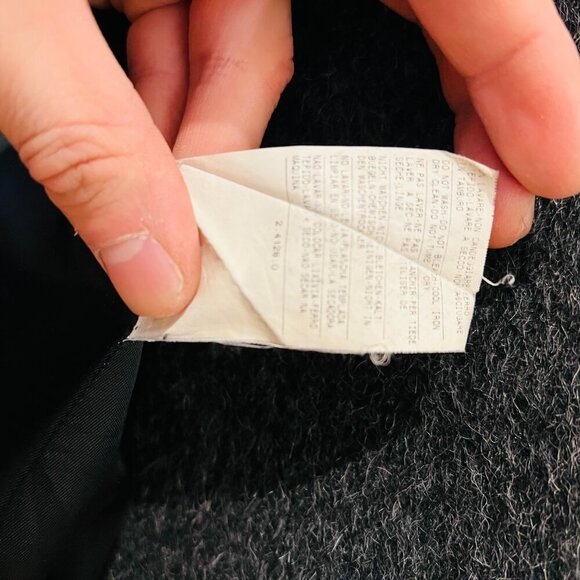 SISLEY Italian Mens MOHAIR Alpaca Wool Overcoat Over Coat Size EU 50 /US 40 - Picture 15 of 16